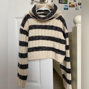Cropped Turtleneck Sweater